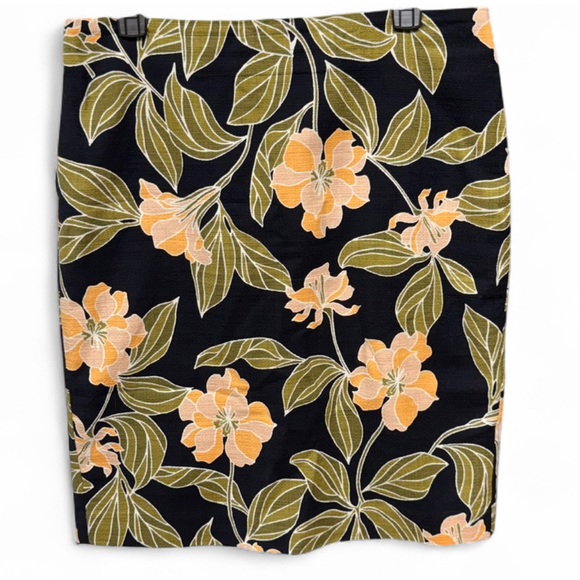 Ann Taylor Dresses & Skirts - Ann Taylor Black Skirt with Orange Floral Design